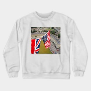 Hot Air Balloon Over Royal Crescent, Bath. Crewneck Sweatshirt